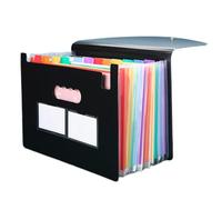 Pqahffowr 1 unids 13 bolsillos Respaldo extensible A4 Organizador de archivos extensible PP Life Organizer Binder