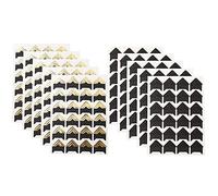 Pqahffowr 10 Hojas De Esquinas Adhesivas Autoadhesivas, Papel De Montaje Fotográfico Calcomanías De Esquina para Álbumes De Recortes De Bricolaje