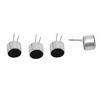 Pqahffowr 10 Pcs 2 Pin Mini MIC Cápsula Miniphone Condensador electret Tono Plata Negro