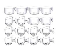 Pqahffowr 16PCS Kit de tazas para plantas acuáticas. Tazas acrílicas transparentes con ventosas, kit de macetas para plantas acuáticas, decoración para acuario, 2 formas.