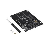 Pqahffowr 2 en 1 Ngff M.2 B + M Mini llave Pci-E o Ssd Msata a tarjeta adaptador Sata III para Msata Ssd/ 2230/2242/2260/22X80 M2