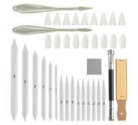 Pqahffowr 40 piezas herramientas de dibujo para bocetos para artistas, varillas de mezcla para dibujo, lápices de mezcla de carboncillo