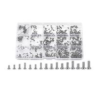 Pqahffowr 800 tornillos pequeños para electrónica, kit de mini tornillos mecánicos de cabeza cilíndrica para gafas, relojes, reparación, piezas de repuesto, accesorios