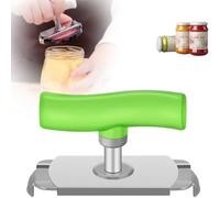 Pqahffowr Abridor de Tarros para Manos Débiles Abridor de Tarros con Agarre Ajustable y Fácil de Abrir, Abrelatas de Acero Inoxidable con Tapa de Lata para Personas Mayores A