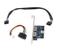 Pqahffowr Adaptador de puerto USB Esata de potencia doble puerto Sata a 5V 12V tarjeta de conversión de extensión conectar a 2,5 pulgadas 3,5 pulgadas disco duro