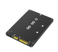 Pqahffowr Adaptador SSD 2 en 1 Combinando M.2 NGFF Key B y MSATA a 2,5 Pulgadas SATA 3 Adaptador Convertidor Caja SSD Externa
