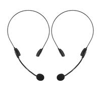 Pqahffowr - Auriculares de micrófono falsos para cantante de rock Star para accesorios de fiesta de halloween de 2 piezas de plástico