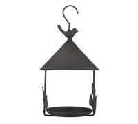 Pqahffowr Bird Feeder Bird Outdoor Iron a prueba de viento colgante estilo a prueba de viento para varios pájaros de compañía suministros de alimentos