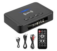 Pqahffowr Bluetooth 5.0 - Receptor transmisor FM estéreo AUX 3,5 mm, conector sin NFC Bluetooth adaptador de audio para TV PC Auriculares