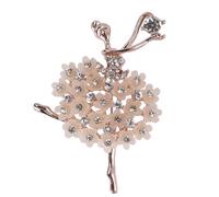 Pqahffowr - Broche de decoración de diamantes de imitación cúbicos para niña de ballet de para abrigo y suéter
