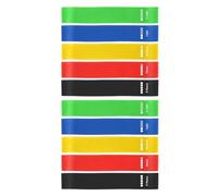 Pqahffowr Cajas de cinturones elásticos TPE para ejercicios de yoga, engrosamiento, con instrucciones y bolsa, serie de colores