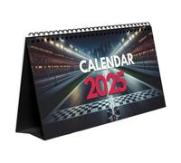 Pqahffowr Calendario de escritorio 2025 para los fanáticos de la carrera de la fórmula calendario de oficina 2025 calendario f1 calendario 2025 calendario mensual