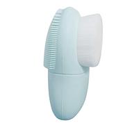 Pqahffowr Cepillo Limpiador de Silicona de Doble Cara Limpieza Profunda de Poros Removedor de Espinillas Faciales Exfoliante Verde