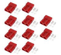 Pqahffowr - Conector de alta intensidad 50 A para baterías de vehículos eléctricos, inversores, cables solares, nuevas tomas de energía, color rojo