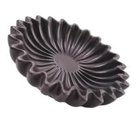 Pqahffowr Cuenco con volantes estriados - acentos de decoración interior para, estilo mesa baja, biblioteca y consola, gran B y fácil de usar