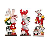 Pqahffowr Decoración de Navidad de madera, centros de mesa de Navidad para mesas, decoración de mesa de Navidad de madera de Santa Claus, adornos de madera duraderos y fáciles de usar