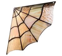 Pqahffowr Decoración Habitación con Forma Araña Cristal, Adorno Puerta Telaraña, Decoración Pared, Letrero Esquina, Ventana Vidrio Colores con Telarañas para el Hogar