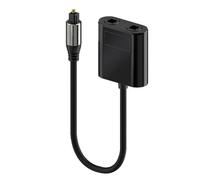 Pqahffowr - Distribuidor de cable de fibra óptica convertidor Toslink 2 en 1 para amplificador de barra de sonido de TV digital HDTV DVD, puerto de color brillante