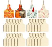 Pqahffowr - Etiquetas de oreja de madera para vacas para hacer yo misma, madera no, adornos para manualidades para colgar.