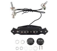 Pqahffowr Fonocaptor de Bobina Simple de 6 Cuerdas Precableada Arnés con Potenciómetros de Volumen y Tono para Guitarra Eléctrica Caja de Cigarro