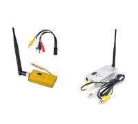 Pqahffowr FPV 1,5 G 1500 mW VTX+VRX Kit 12 CH 1,4 G/1,5 G/1,6 G Receptor de vídeo para Drone FPV de largo alcance