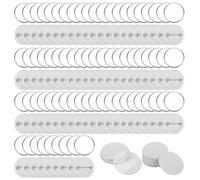 Pqahffowr - Juego de 300 piezas de de botón en de 32 mm y 1,25 pulgadas para piezas de botón de 58 mm de máquina de botón, pines de botón en de circular
