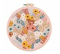 Pqahffowr Kit de bordado para el arte del paisaje floral - Incluye un conjunto de agujas e hilos (B)