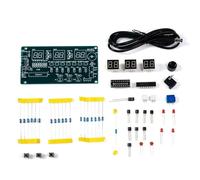 Pqahffowr Kit de reloj electrónico DIY - Kit de reloj electrónico con tubos digitales LED que incluye módulos electrónicos y componentes