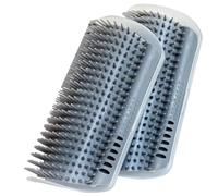 Pqahffowr - Lote de 2 auto-tocadores extendidos (6,1 pulgadas) para interiores, rascadores para gatos, esquina de pared, cepillo de auto- para gatos