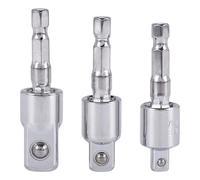 Pqahffowr - Lote de 3 adaptadores de enchufe de calidad de impacto de boquillas giratorias con junta universal de 360 grados, adaptador de casquillo perforador