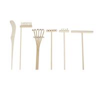 Pqahffowr Mini Juego de Herramientas Bambú Rastrillo de JardíN JaponéS, Caja de Madera, Juego de Terapia Juego en la, Kit de Juguete para la MeditacióN de Paz Espiritual