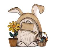 Pqahffowr Mini Puerta de Madera de, Puerta de Cuento de Hadas, DecoracióN de Puerta, JardíN, Patio, DecoracióN, Puerta de Elfo de Hadas, Adorno Artesanal 3