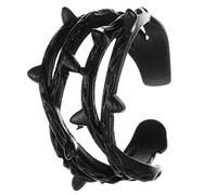 Pqahffowr Moda RomáNtica de MúLtiples Anillos de Dedo íNdice Abiertos Simples Anillo de Regalo de Rama Retro, Negro
