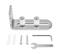 Pqahffowr Moderno cromo deslizante granero puerta piso guía rodamientos de bolas ajustable sala de estar rodillo sistema de pared para todas las puertas tamaño