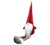 Pqahffowr Navidad Piernas largas sin muñeca nórdica Viento Elfo Tímido Familia Decoración Regalo de vacaciones A