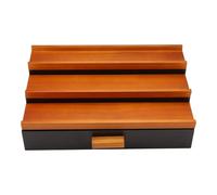 Pqahffowr Organizador de Soporte de Exhibición de Colonia de Madera para Hombres, Exhibición de Colonia de 3 Niveles con Cajón de Almacenamiento, Estante de Exhibición de Perfumes