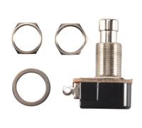 Pqahffowr PéDale de guitarra 2 pines SPST efectos momentáneos con botón pulsador interruptor de pie