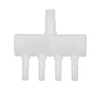 Pqahffowr Plástico 4 vías Acuario Oxígeno tubo de montaje distribuidor colector