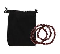 Pqahffowr - Pulsera de perlas budistas tibetanas de madera, collar de oración budismo, 108 piezas, para mujeres y mujeres - Rojo