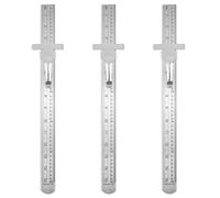 Pqahffowr Regla de acero inoxidable de alta calidad, conjunto de reglas métricas de metal de 15 Cm, regla de precisión mililimétrica del maquinista, herramientas de medición