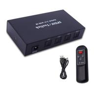 Pqahffowr - Selector óptico con divisor de audio digital óptico Spdif Toslink 2 vías 3 en 1 con piezas de repuesto para interruptor de mando a distancia IR