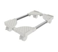 Pqahffowr Soporte de torre, soporte de procesador móvil ajustable, soporte de procesador para torre de PC con ruedas giratorias, soporte de tierra para PC, color blanco