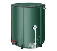 Pqahffowr Tanque de almacenamiento de agua de lluvia para reciclaje de aguas pluviales cubo de riego de jardín contenedor de recogida barril de almacenamiento de agua de jardín verde