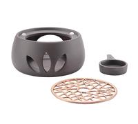 Pqahffowr Tetera de Ceramica Soporte de calefacción Base de aislamiento Té Café Calentador de Agua Vela Hueca Soporte Base Calefacción B