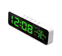 Pqahffowr Tuya WiFi Reloj Despertador de Temperatura y Humedad Reloj Digital LED Multifunción para Sala de Estar, Granja, Oficina