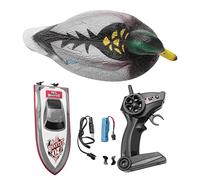 Pqahffowr V201 RC RC de Pato 2,4 GHz Caza Movimiento Control Remoto Pato Impermeable para Piscina Estanque JardíN DecoracióN
