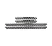 PQAIECXD Pegatinas Botón Coche Compatible con A4L A4 B9 2017 2018 2019 Accesorios Modificación De Fibra De Carbono Tira De Umbral Interior del Coche Cubierta Embellecedora Pegatinas Decoración