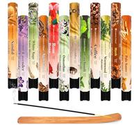 PQETBV 240 Varillas Incienso Natural, 12 Fragancias Sándalo, Lavanda, Mirra, Osmanthus, Rosa, Café, Bendición, Pachulí, Naufragio, Cola de Rata Blanca, Sándalo, para Yoga, Aromaterapia, Relajación