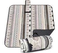 PQETBV Alfombrillas de Picnic, Manta de Playa Impermeable 200x200CM, Manta de Picnic Plegable, Apta para Hacer Senderismo, Viajar, IR de Acampada, Al Aire Libre y Fiesta