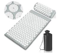 PQETBV Cojín de Acupresión con Almohada, Almohadilla de Acupresión Mat de Masaje de Acupresión para Alivio del Dolor, Relajación Muscular, Meditación, Estimulación